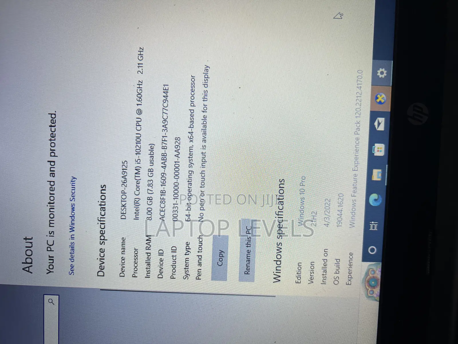 Laptop HP 14S 8GB Intel Core I5 SSD 256GB