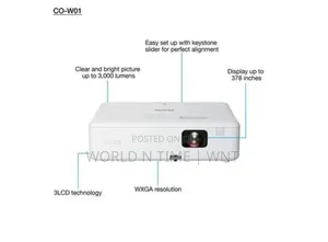 EPSON WXGA 3000 Lumens Projector CO-W01