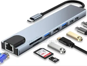 8 in 1 Multiport Usb-C Hub Hdmi Usb 3.0 Adapter