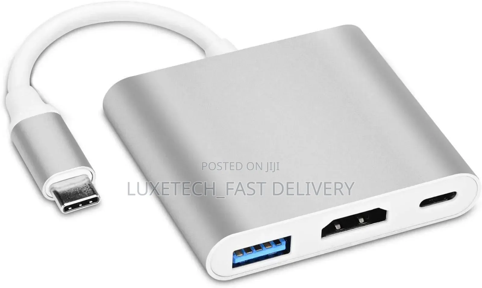 Type-C 3 in 1 Adapter Hub (Hdmi + Usb 3.0 Port + Usb-C)