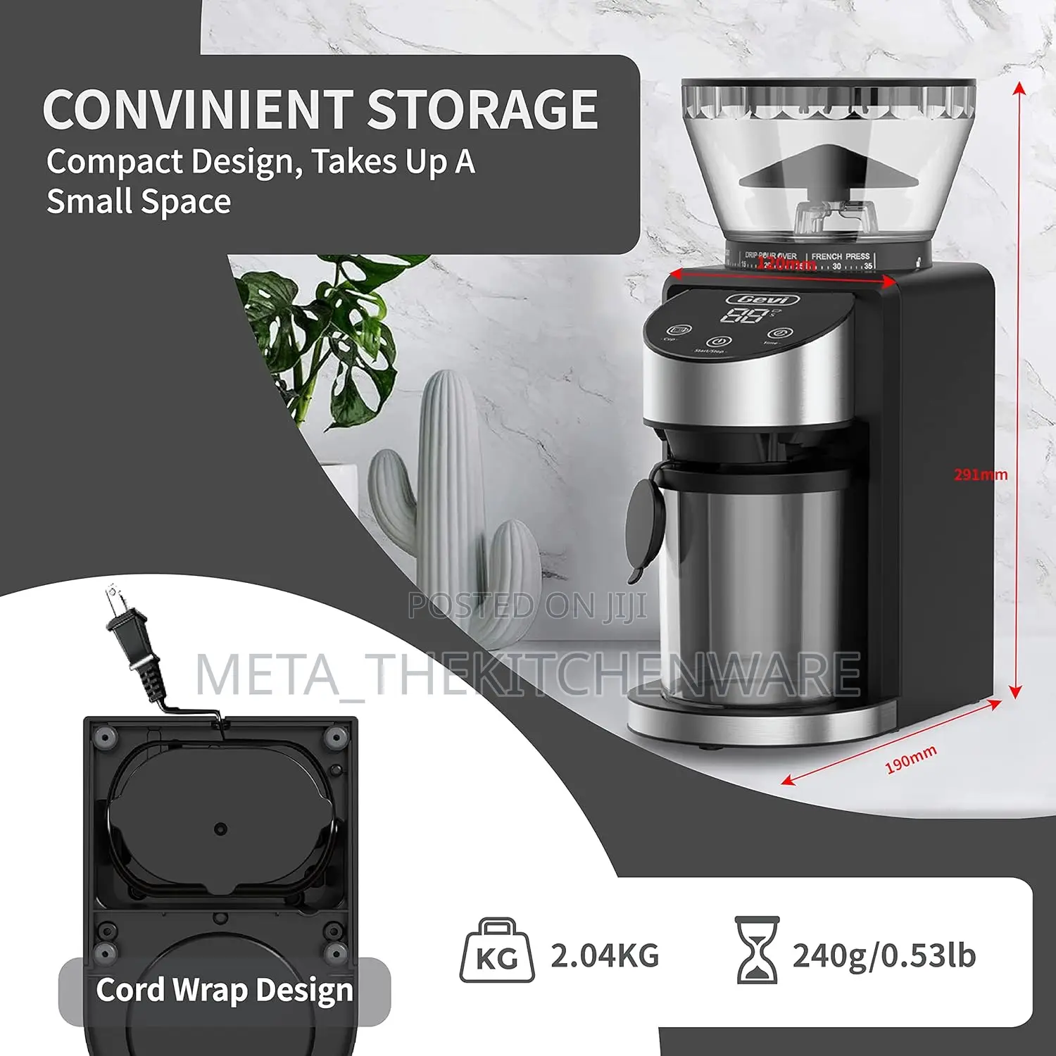 Nikai Coffee Grinder 200w