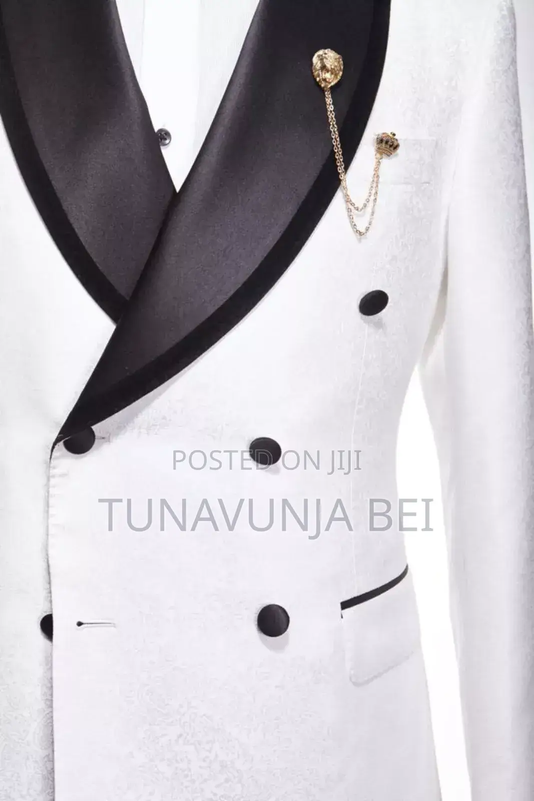 White Six Button Suit