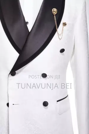 White Six Button Suit