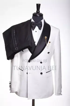 White Six Button Suit