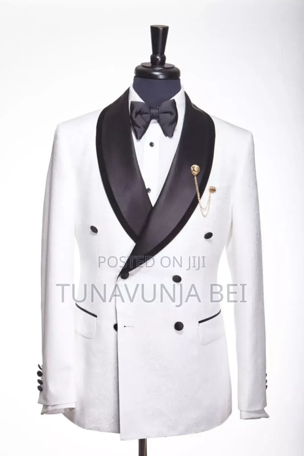 White Six Button Suit