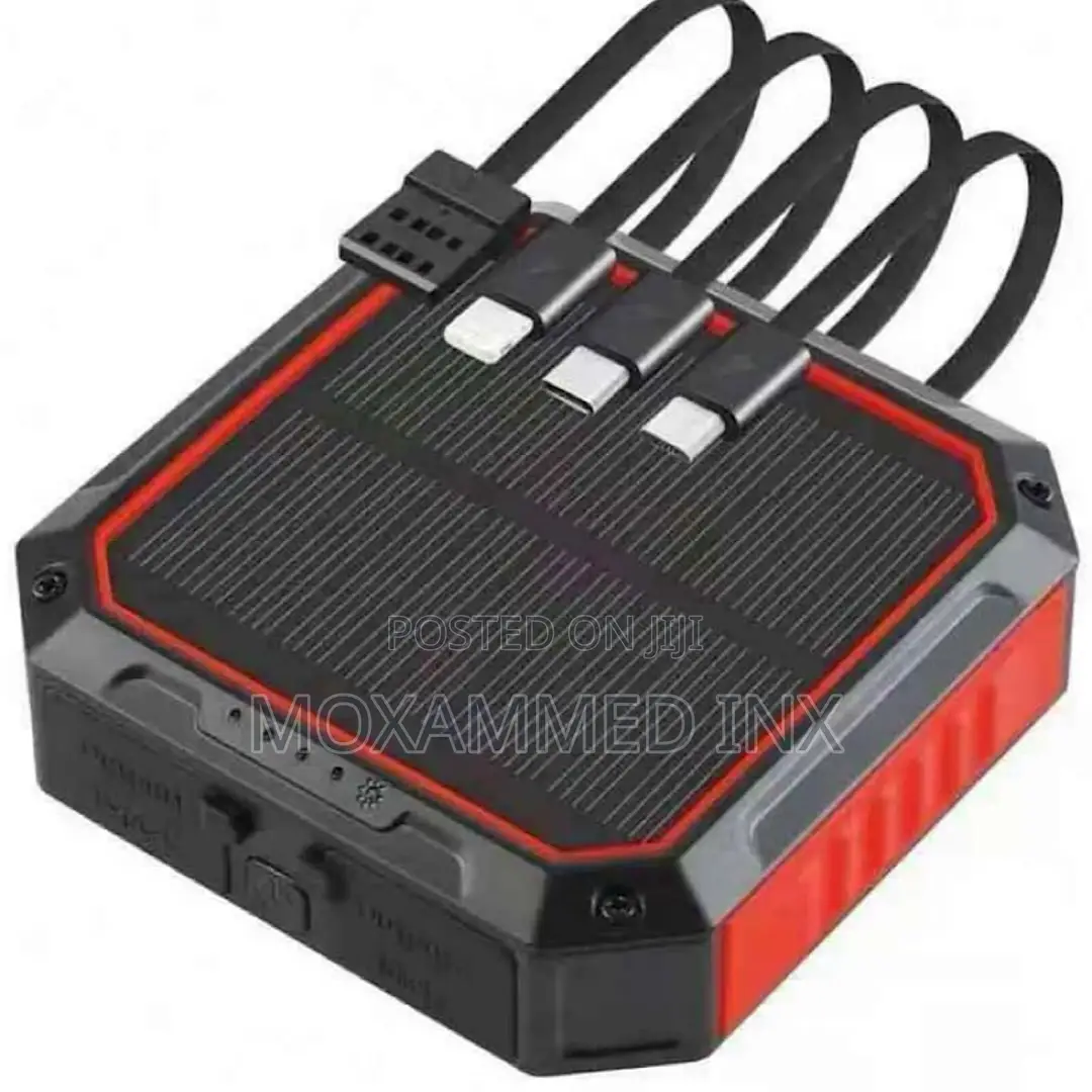 4 IN 1 With Built-in Cable SOLAR POWER BANK 10000MAH