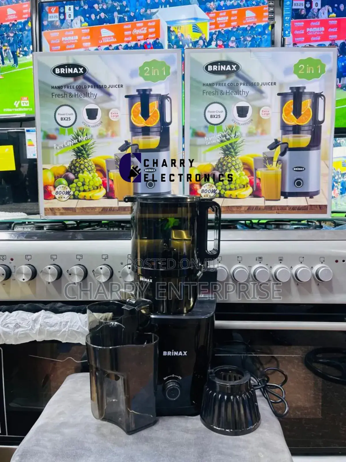 BRINAX HAND FREE / Slow JUICER 2 in 1 With ICE Cream Filter