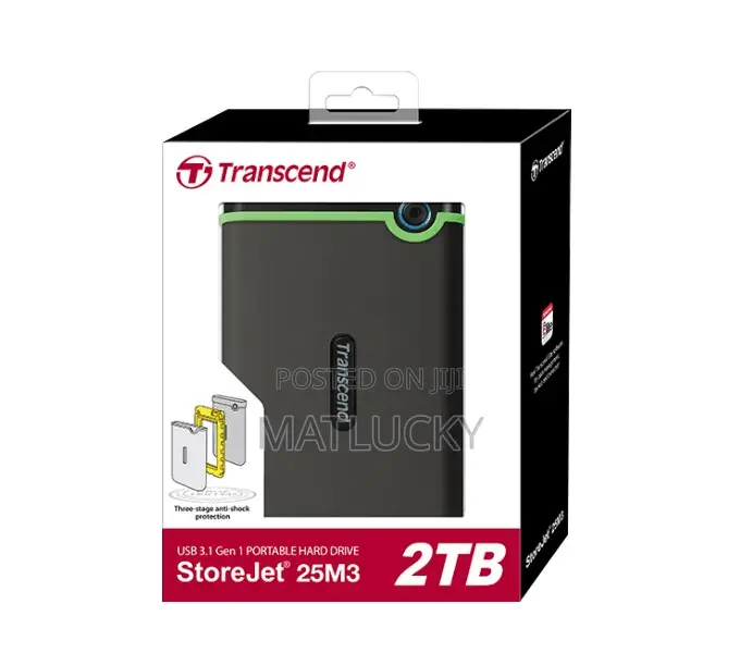 Transcend 2TB Slim Storejet2.5" M3S Portable HDD External