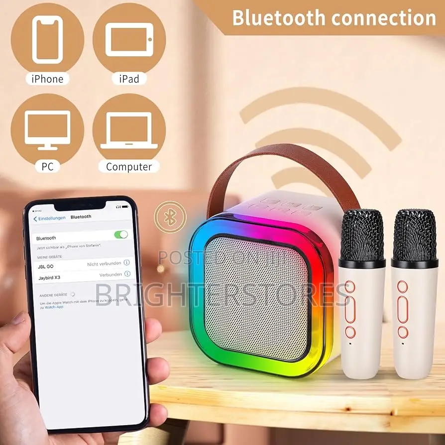 Karaoke Machine For Kids Adults, Portable Bluetooth Mini
