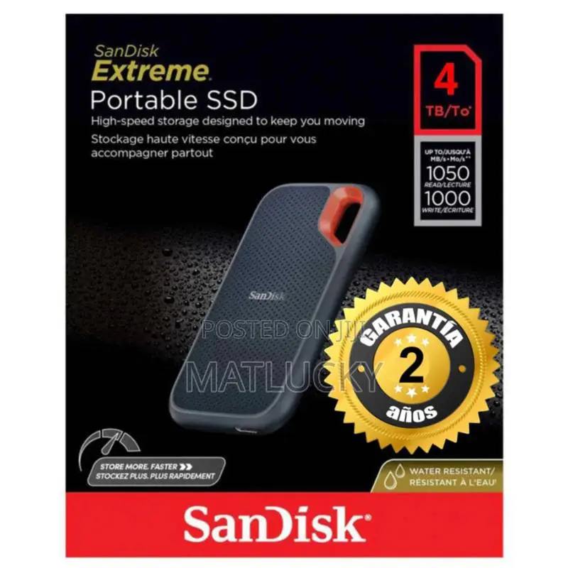 External Solid State Drive 4TB Sandisk Extreme V2