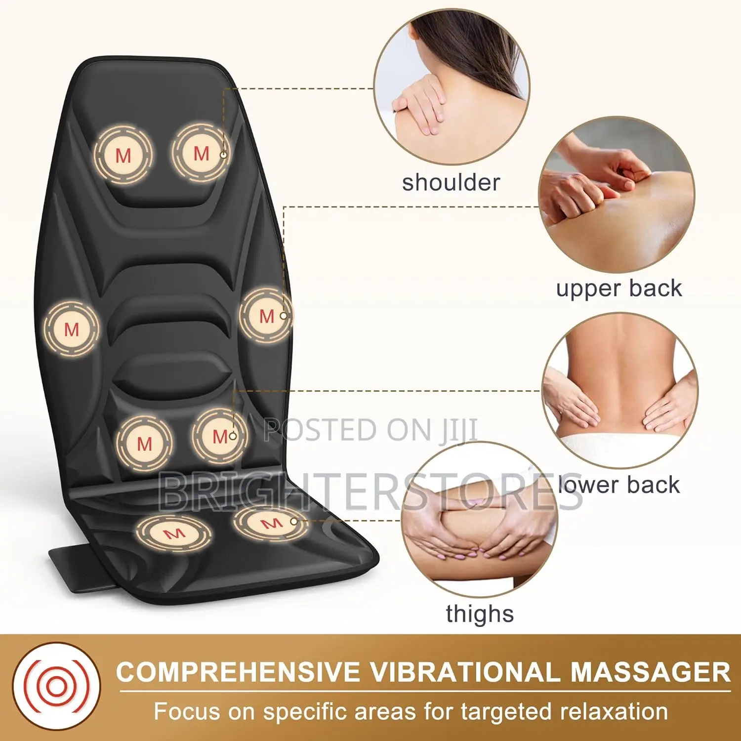 Massage Seat Cushion With Heat,10 Vibration Motors Seat Warm