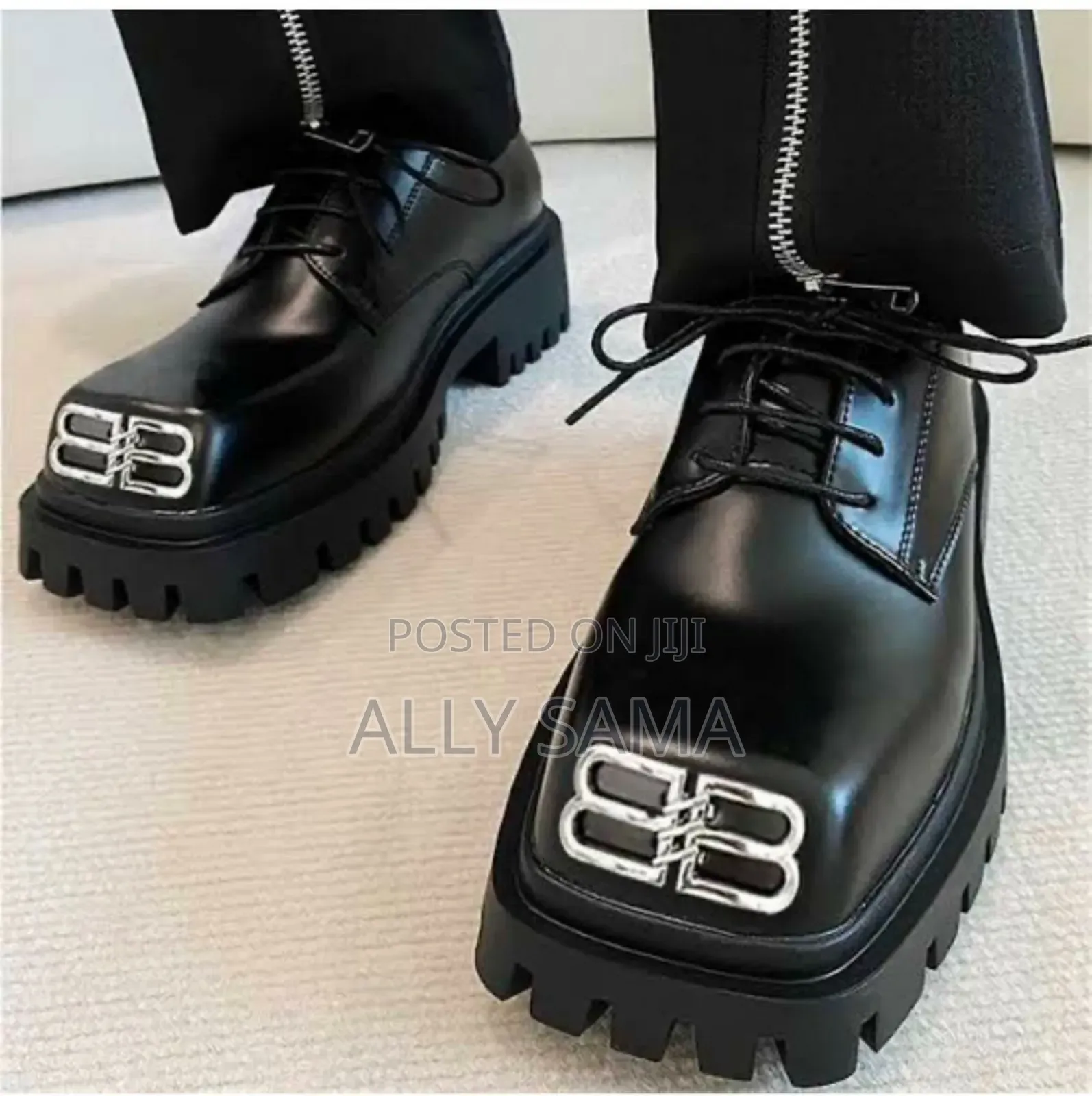 Men's Moccasins Full Black Balenciaga Leather
