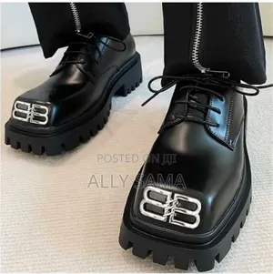 Men's Moccasins Full Black Balenciaga Leather