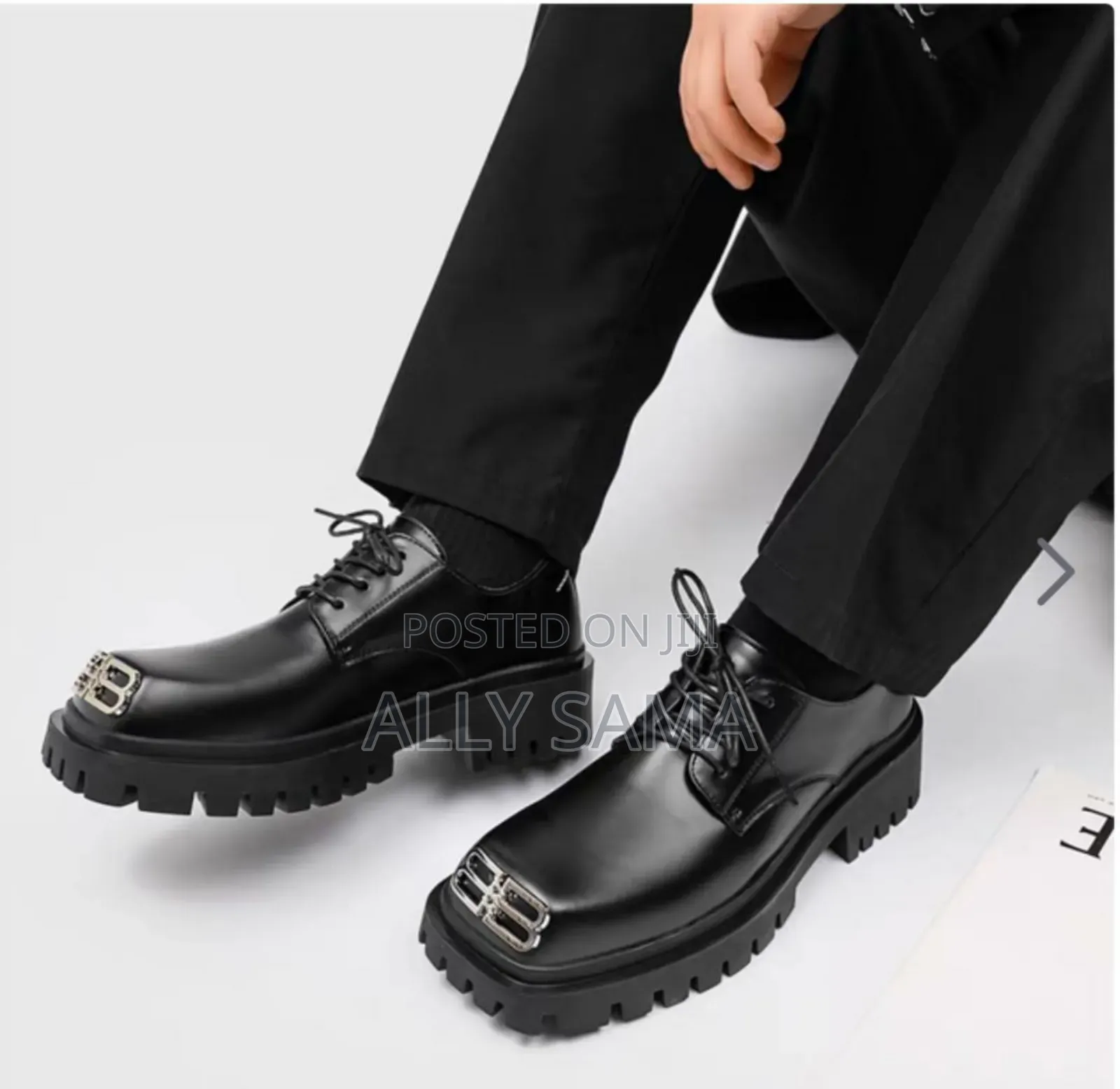 Men's Moccasins Full Black Balenciaga Leather