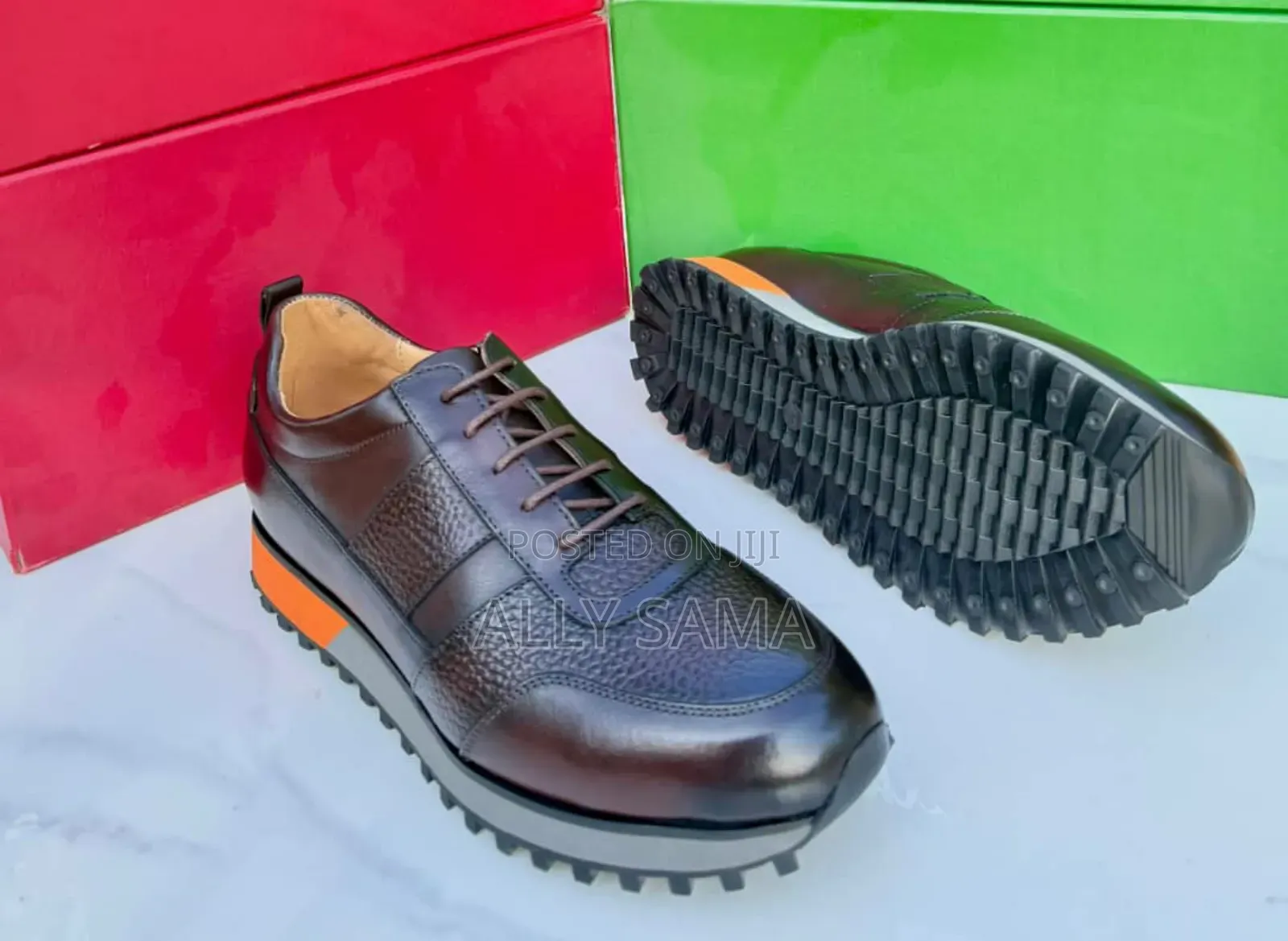 Men's Official Shoes Berluti Coffee Material Leather