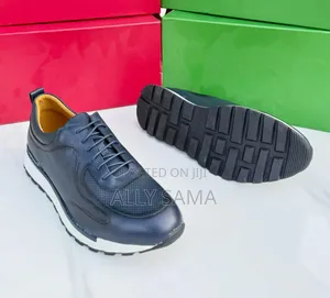 Men's Official Shoes Berluti Navy Blue Material Leather