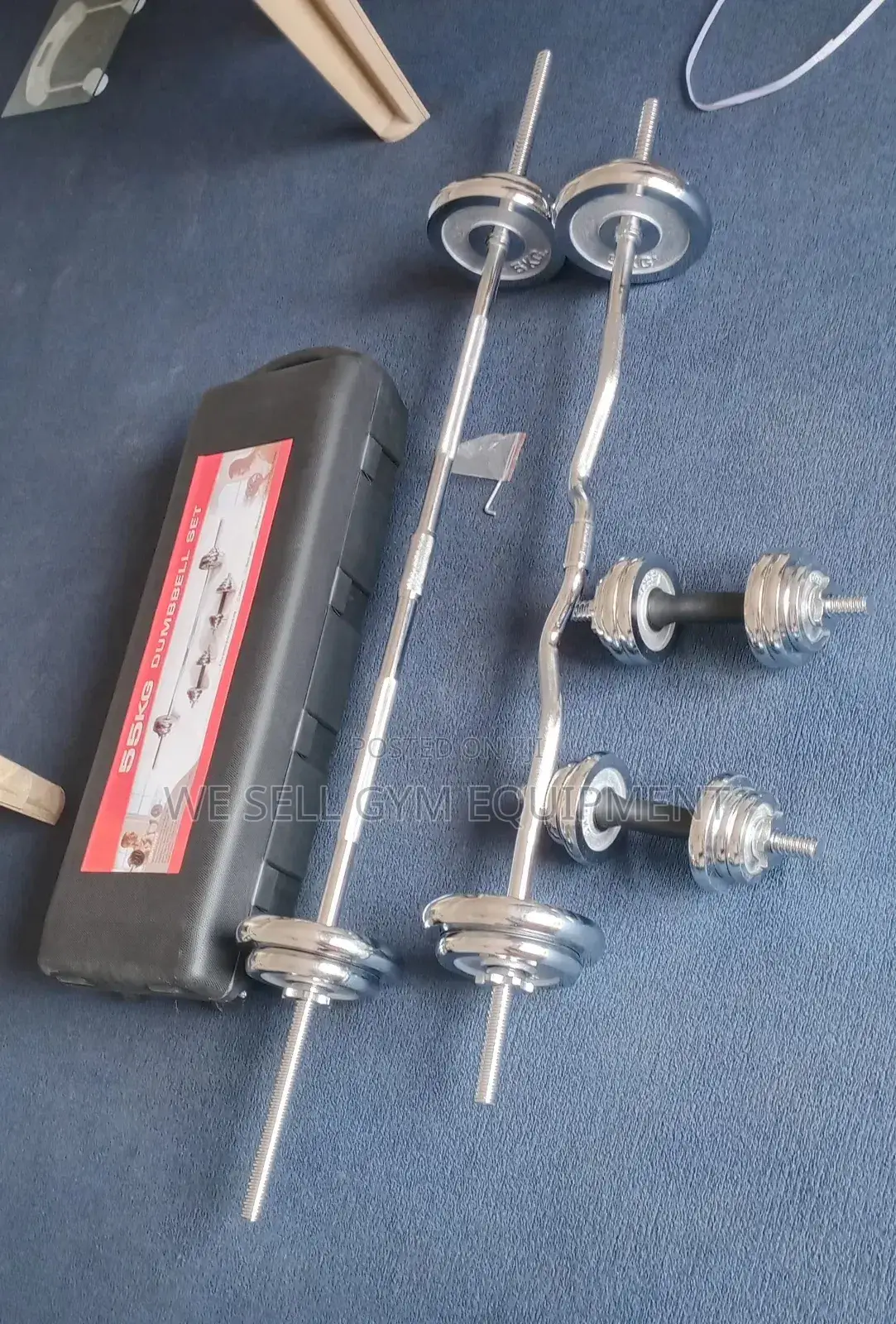Adjustable Weight Dumbbells and Barbell Set