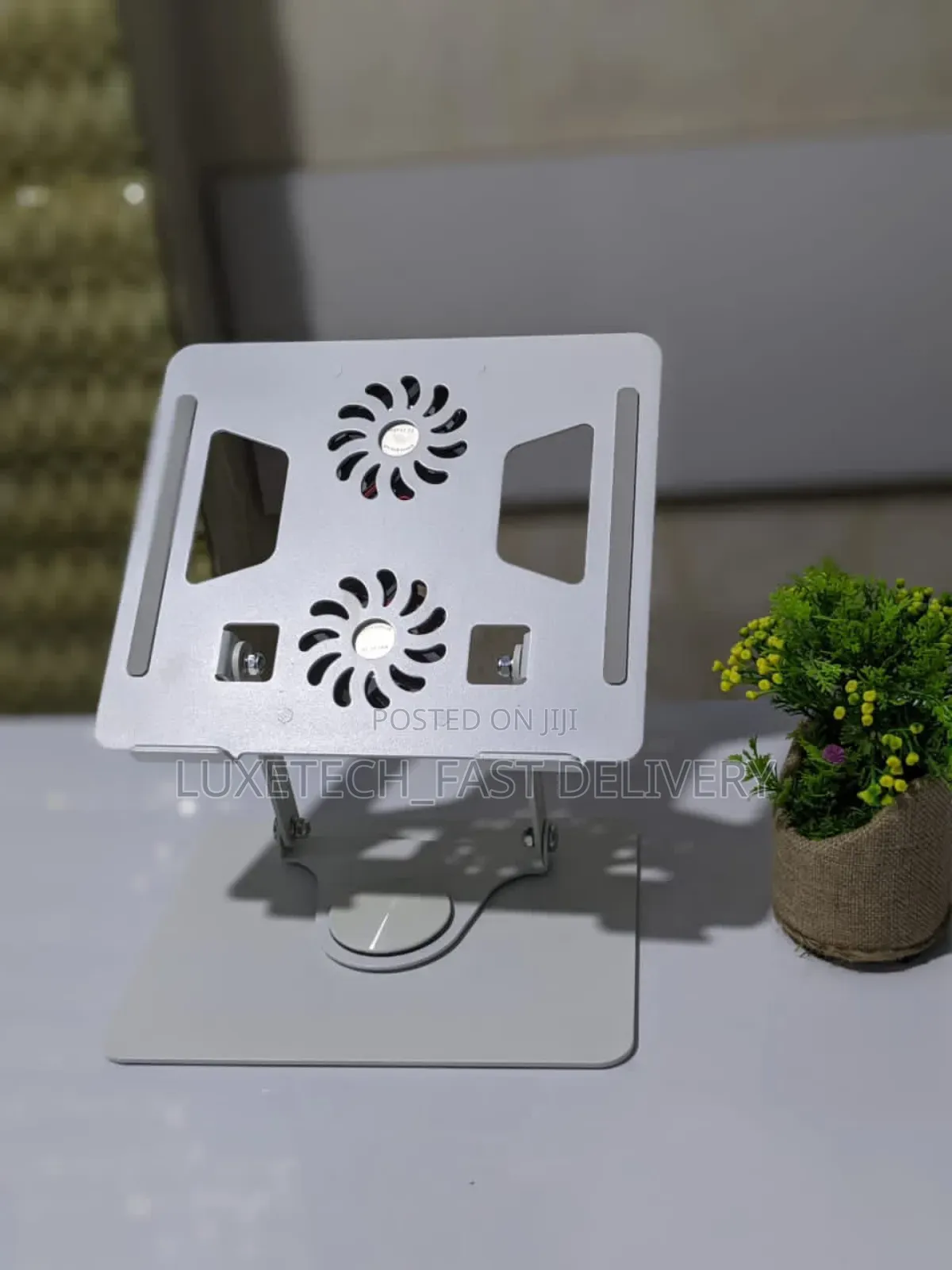 Portable Aluminium Laptop Stand 2 Cooling Fan Heavy Duty