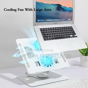 Portable Aluminium Laptop Stand 2 Cooling Fan Heavy Duty