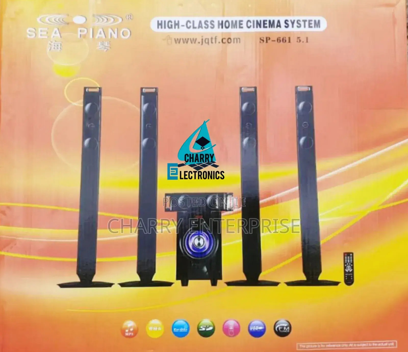 Sea Piano Subwoofer High Class Home Cinema System Sp-661