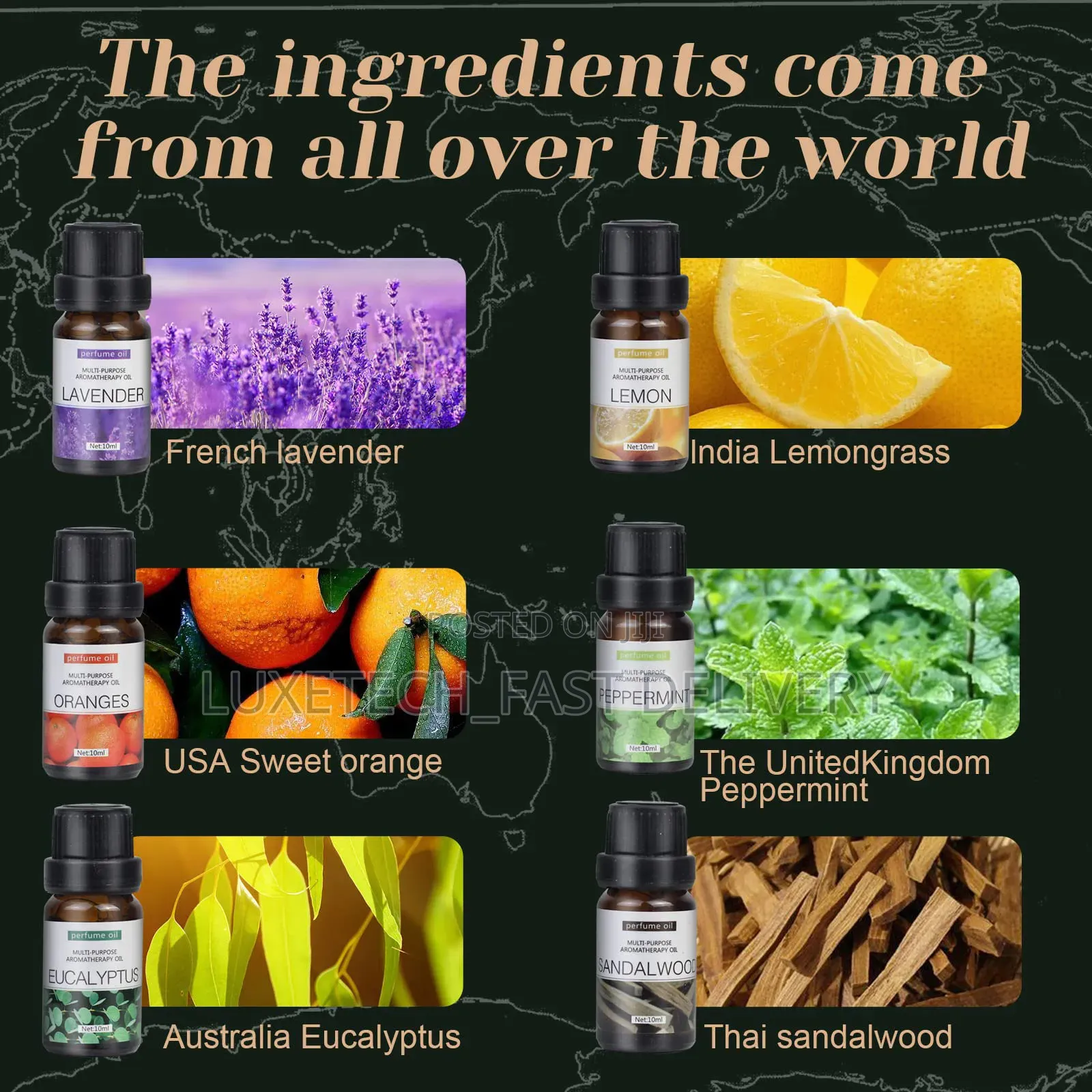 6pcs Water Soluble Pure Essential Oil Boxed Set