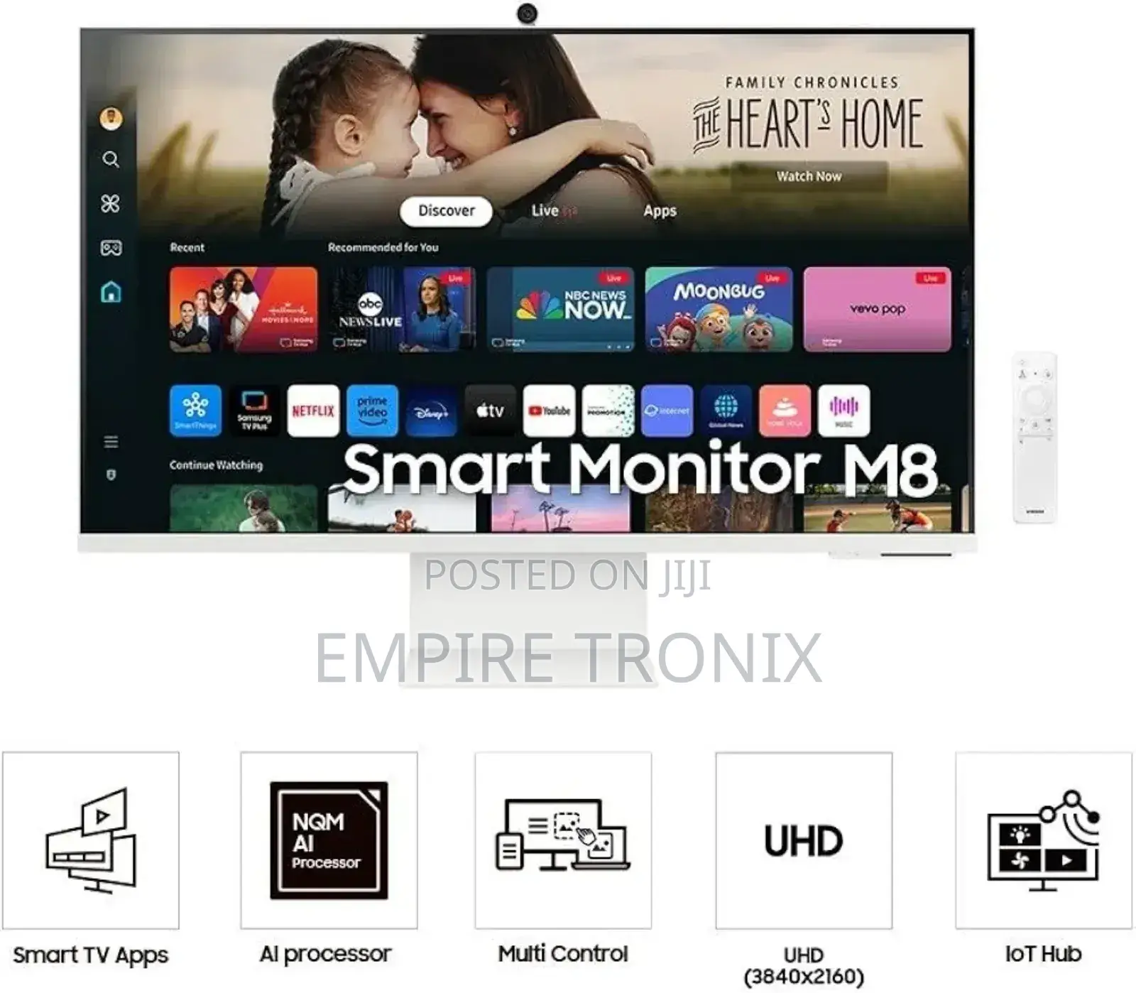 Samsung 32" Smart Monitor M8 M80C With Webcam White