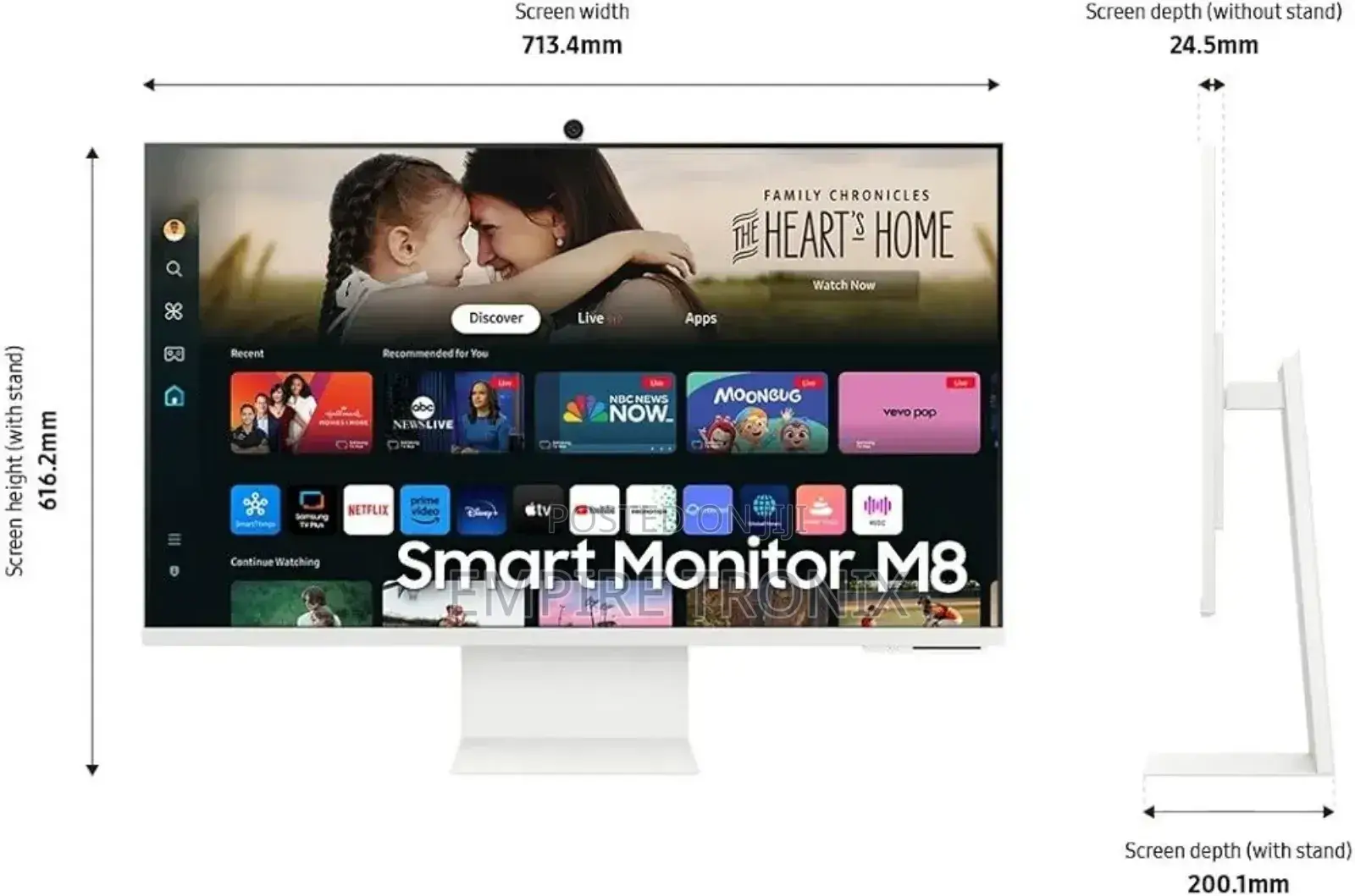 Samsung 32" Smart Monitor M8 M80C With Webcam White