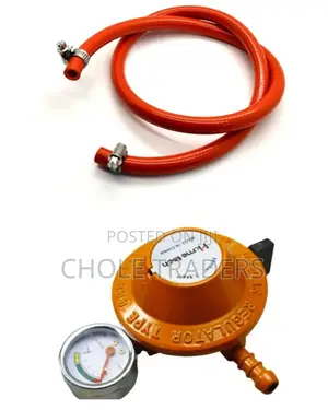2 Meter Gas Pipe and Gauge Gas Regulator Package