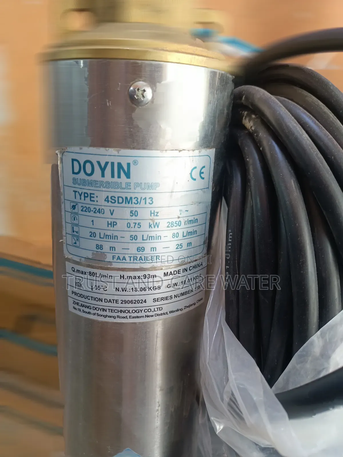 Doyin Submersible Water Pump 1hp