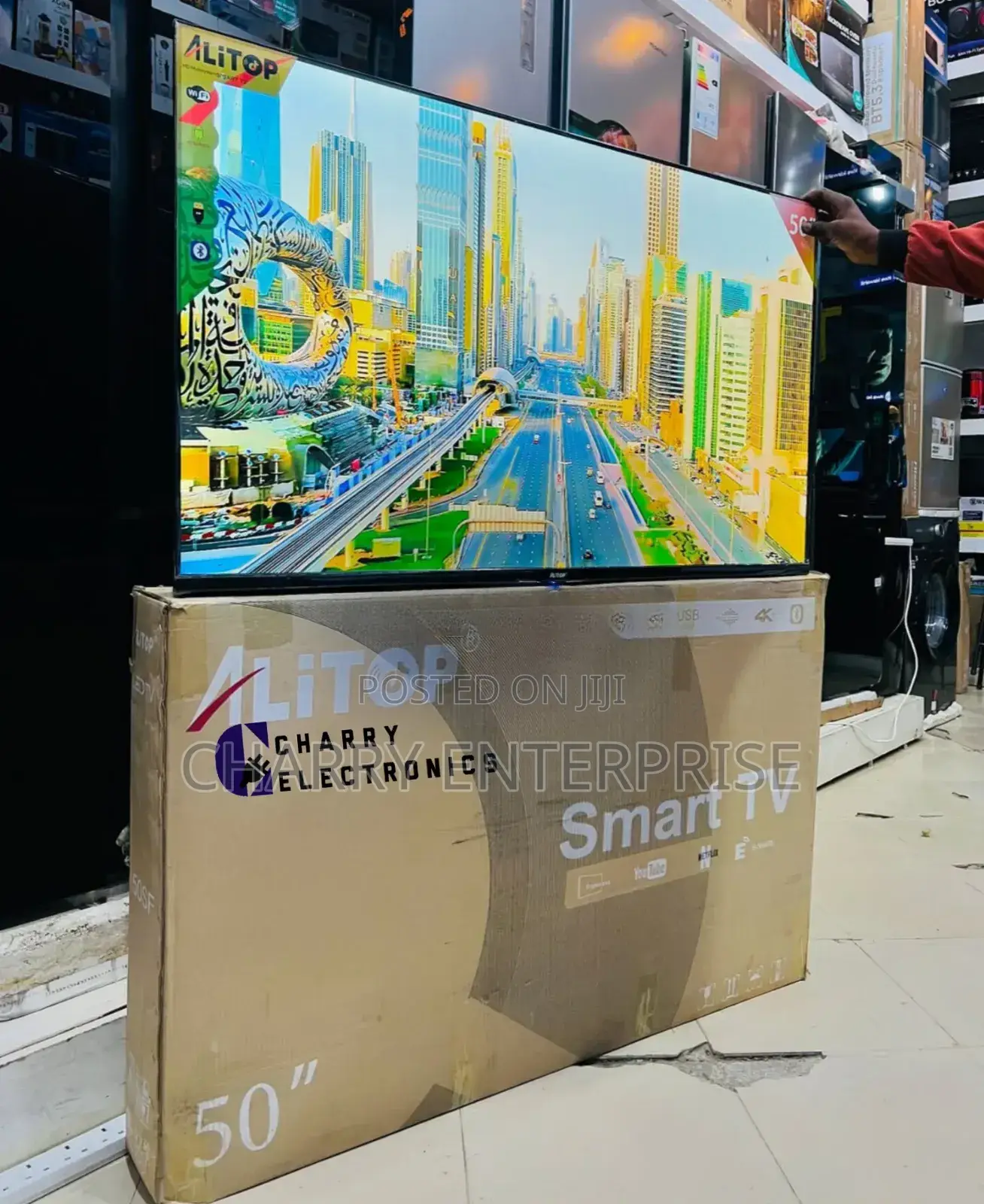 ALITOP Smart FRAMELESS TV 50 Inch 
Netflix, Youtube