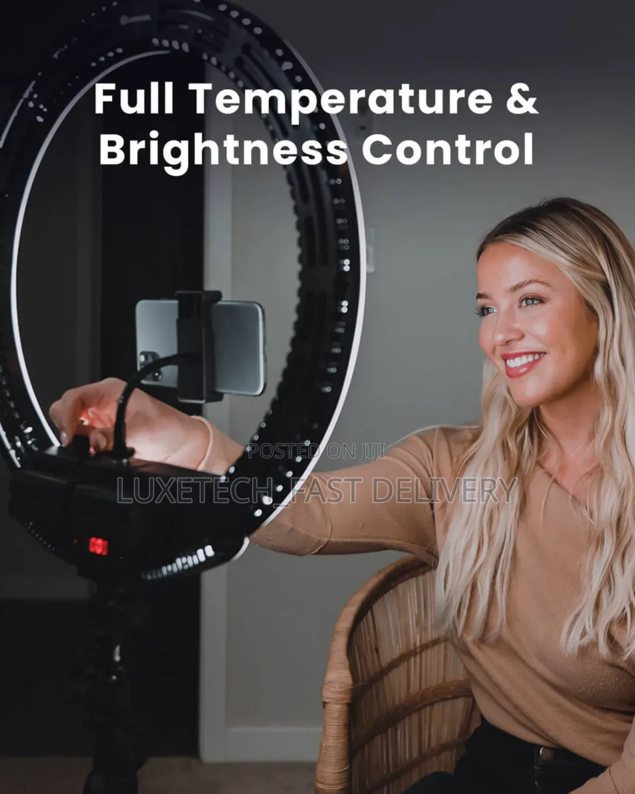 Selfie Ring Light With Tripod Stand 18"