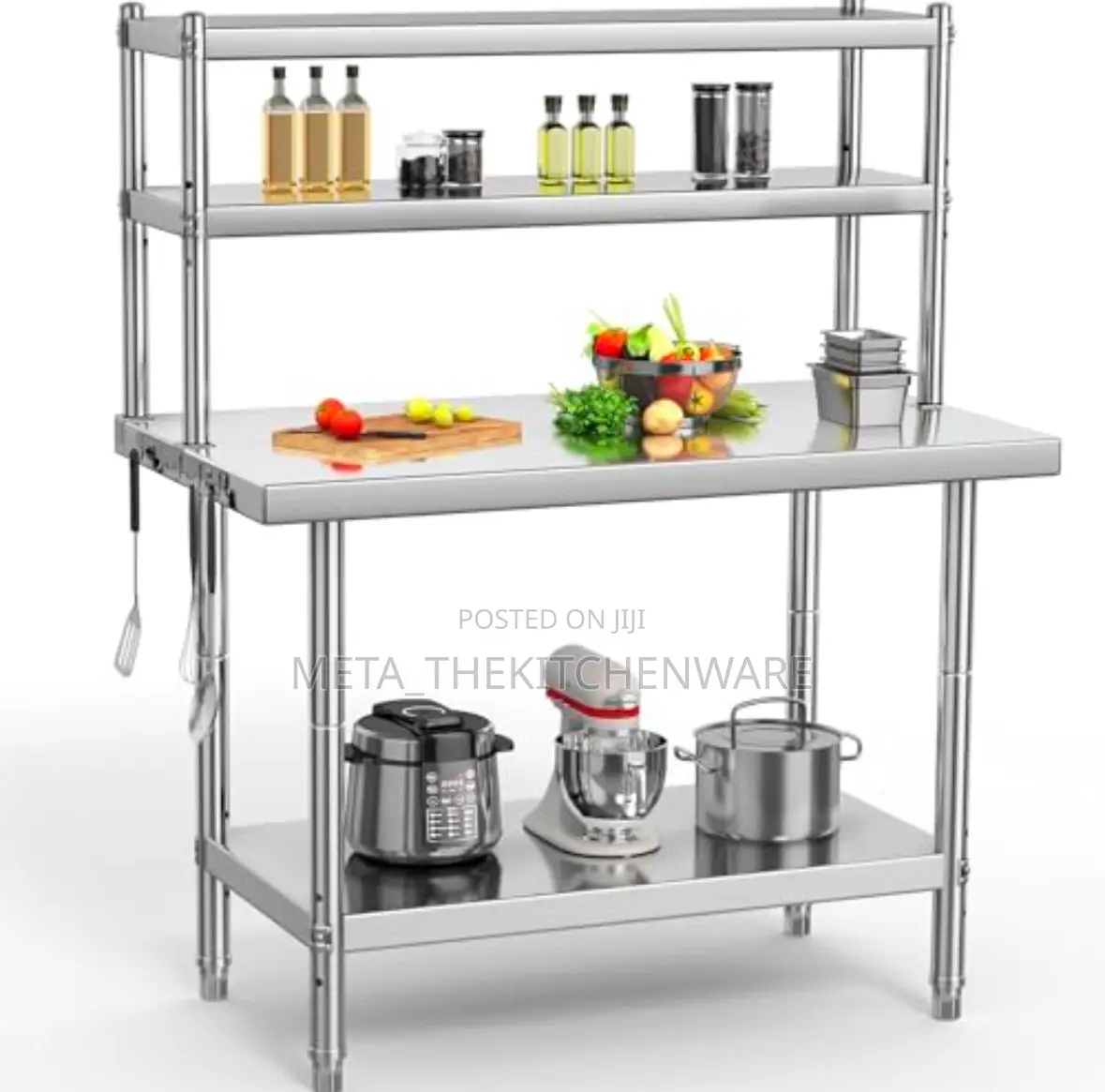 Commercial Working Table With Rack 1.5m