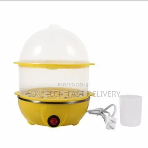 14 Eggs Cooker Plastic Double Decker Design Steaming Shelf