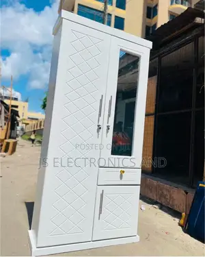 Kabati Milango Miwili Mpya Ina Droo Pia Kioo Ni Imara Sana