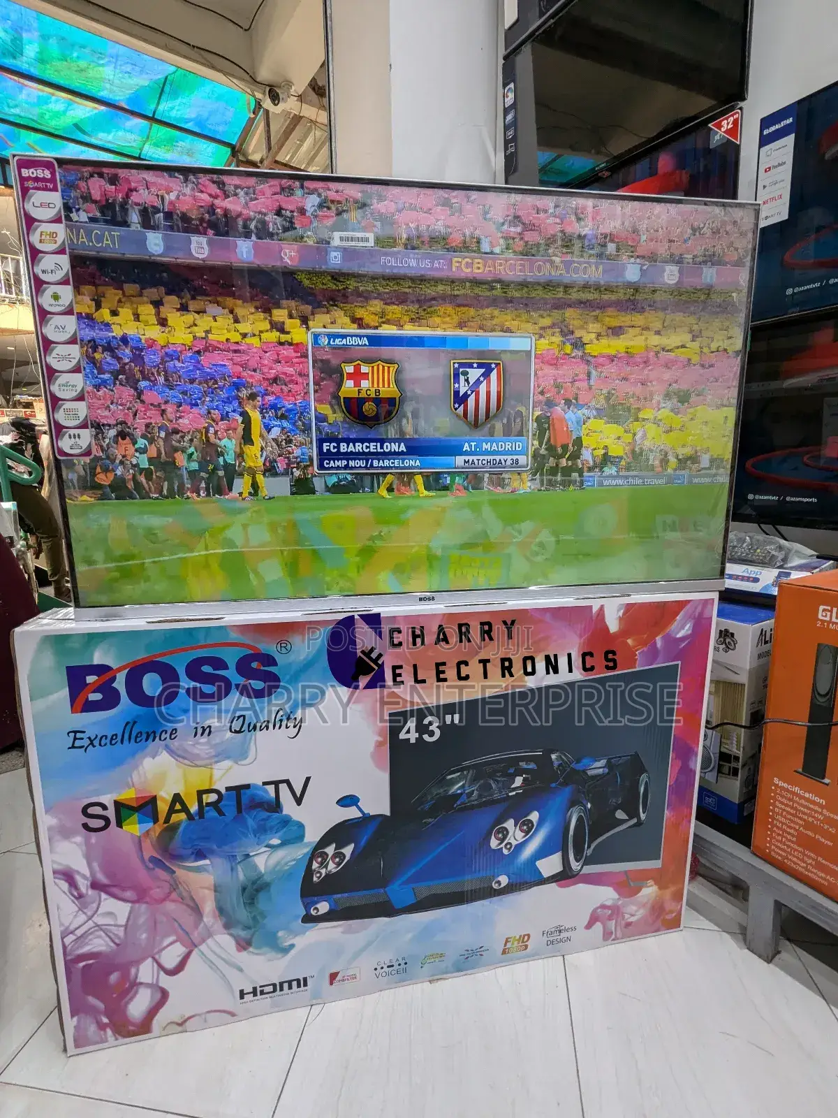 BOSS SMART FRAMELESS Tv *43 Inch *Full HD