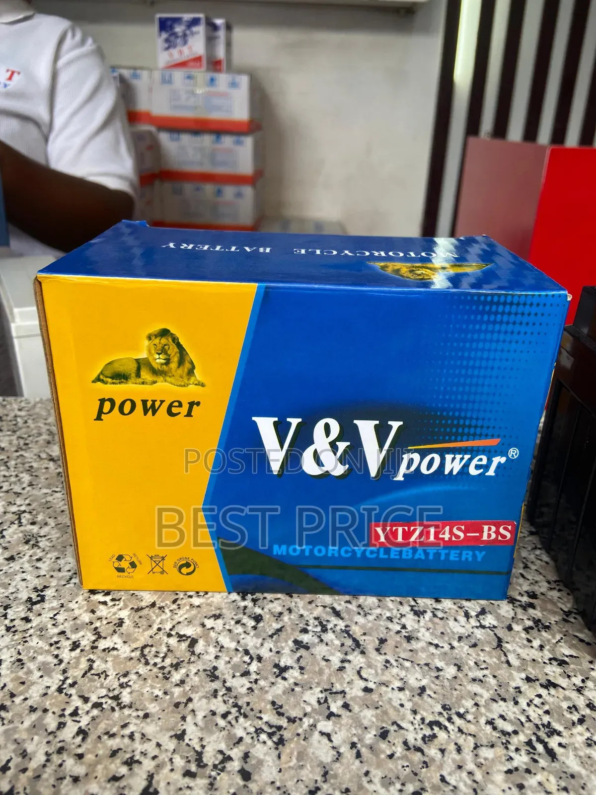 V v Power Motorcycle Battery YTZ14S-BS 12v14ah