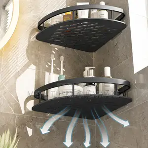 Adhesive Bathroom Shower Corner Caddy Storage Shelves Rack