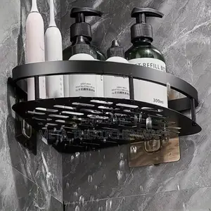 Adhesive Bathroom Shower Corner Caddy Storage Shelves Rack