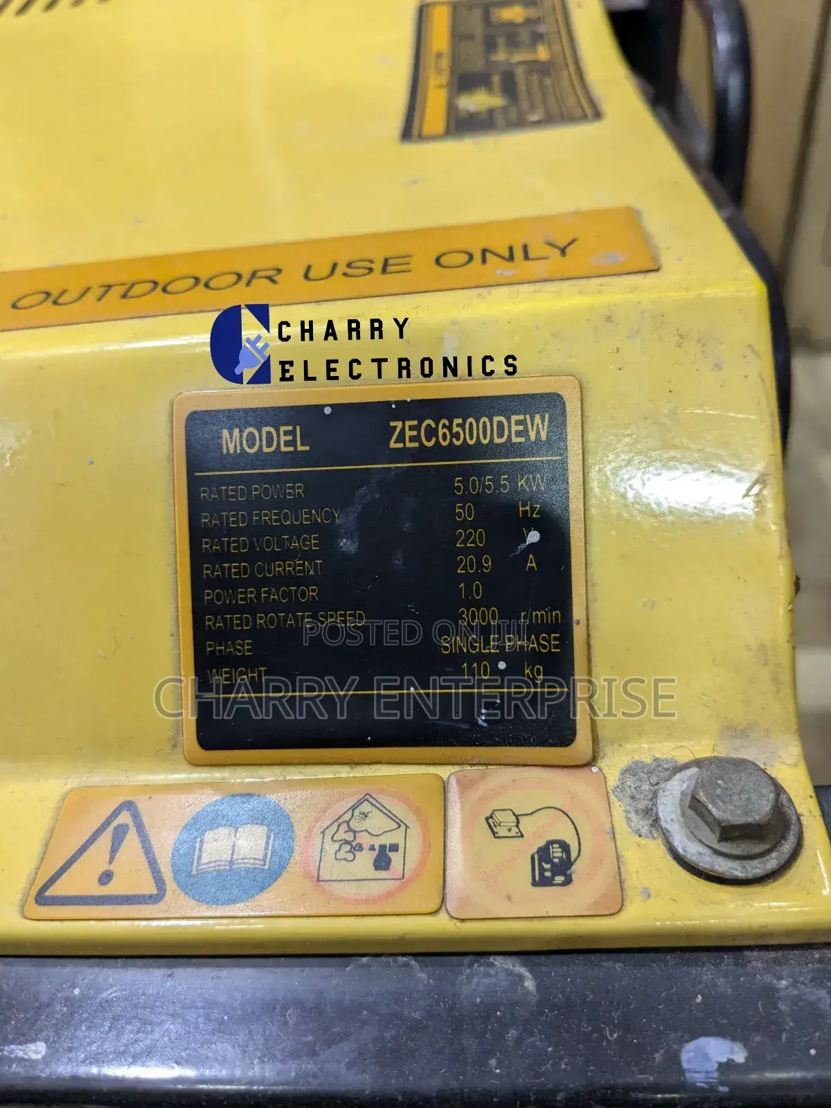 Original Zec Powerful DIESEL Generator Key Start 5.0/ 5.5kw