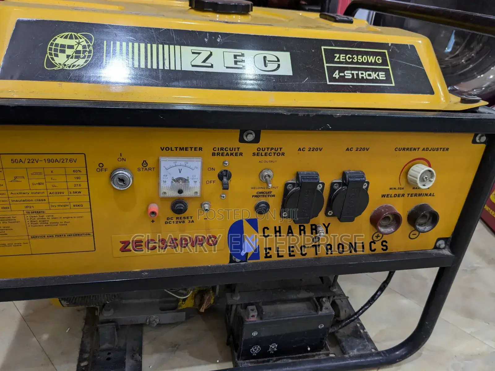 Original Zec Welding Generator 350wg 4- Stroke Key Start 3kw