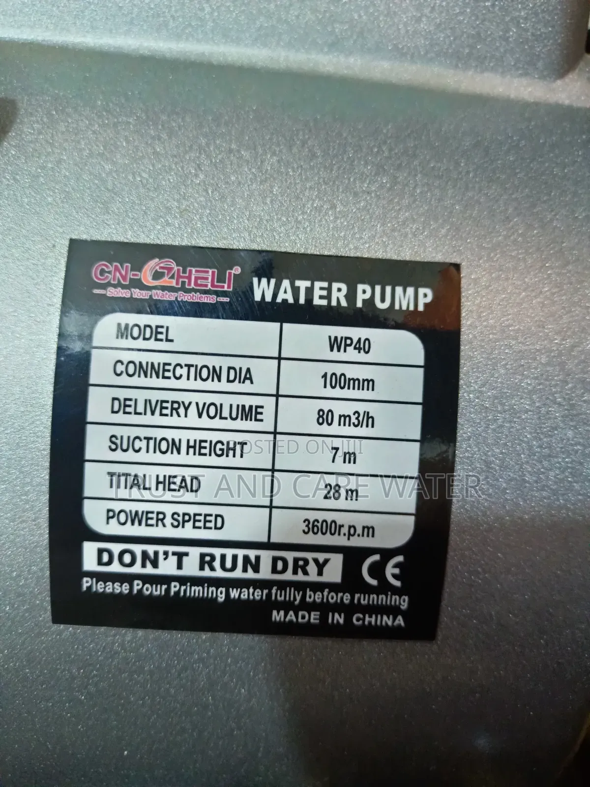 Irrigation Water Pump 7.5hp