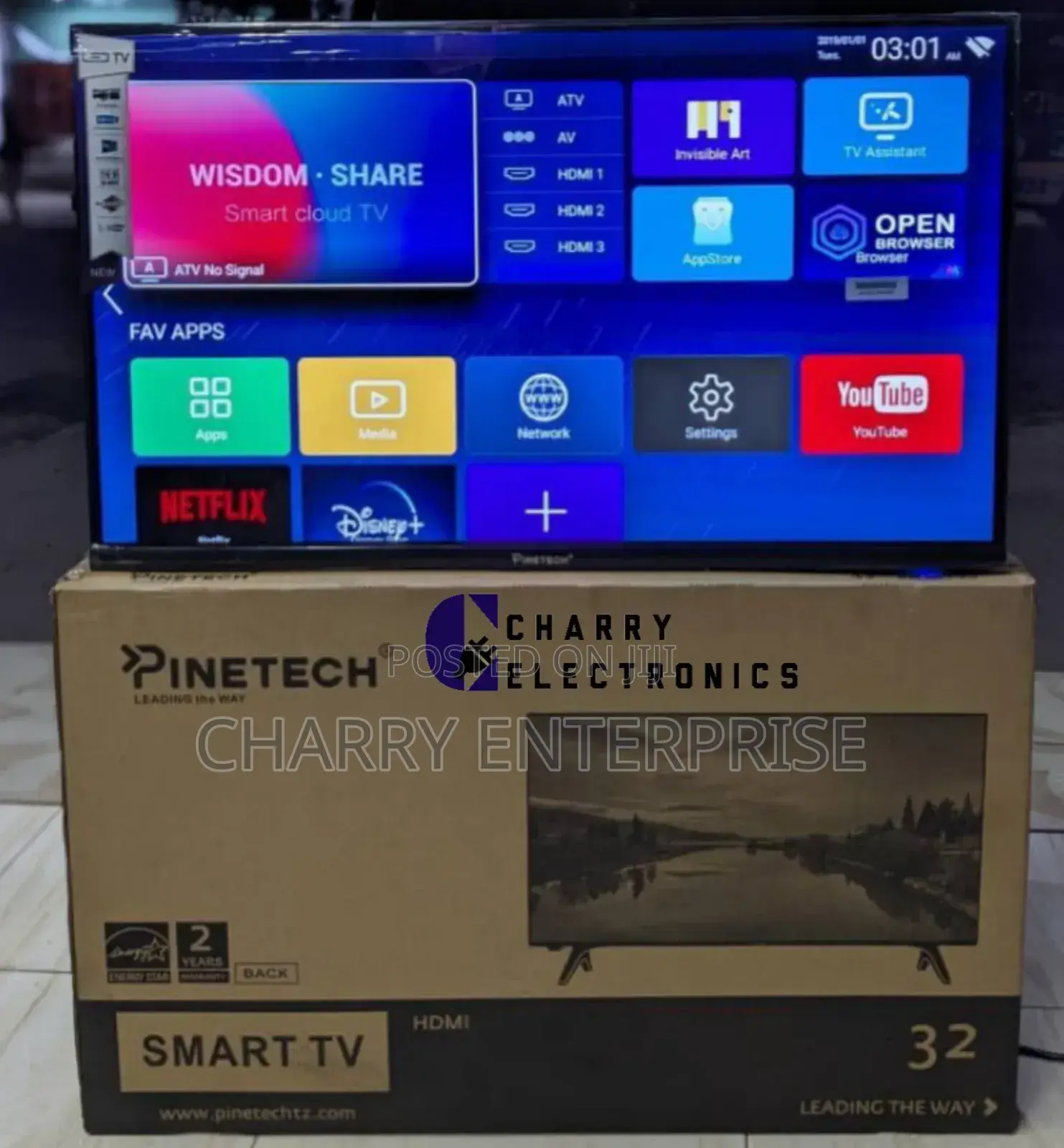 PINETECH FRAMELESS Smart TV 32 Inch Full HD