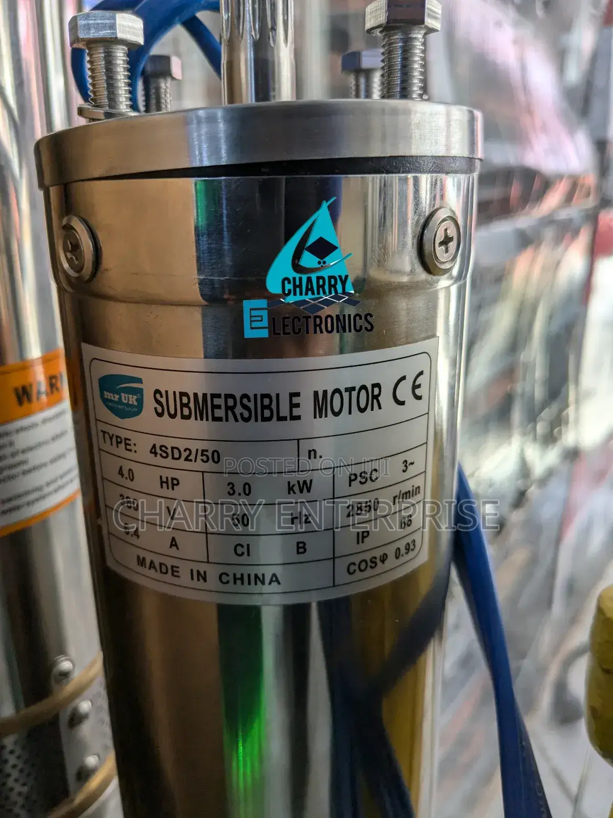 MR UK SUBMERSIBLE Water Pump 4sd2/ 50 Motor
4.0hp 3.0KW