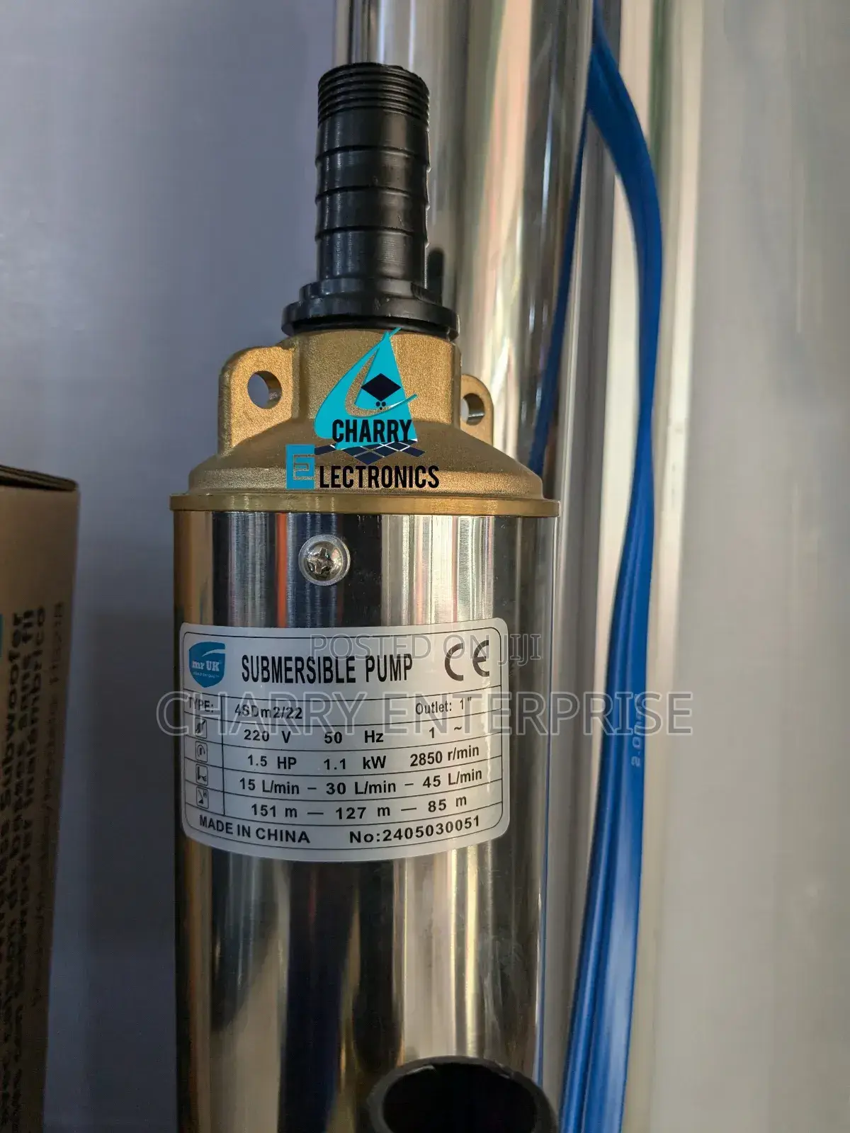 MR UK 4sdm2/ 22 SUBMERSIBLE Water Pump 1.5 Hp Power 1.1 Kw