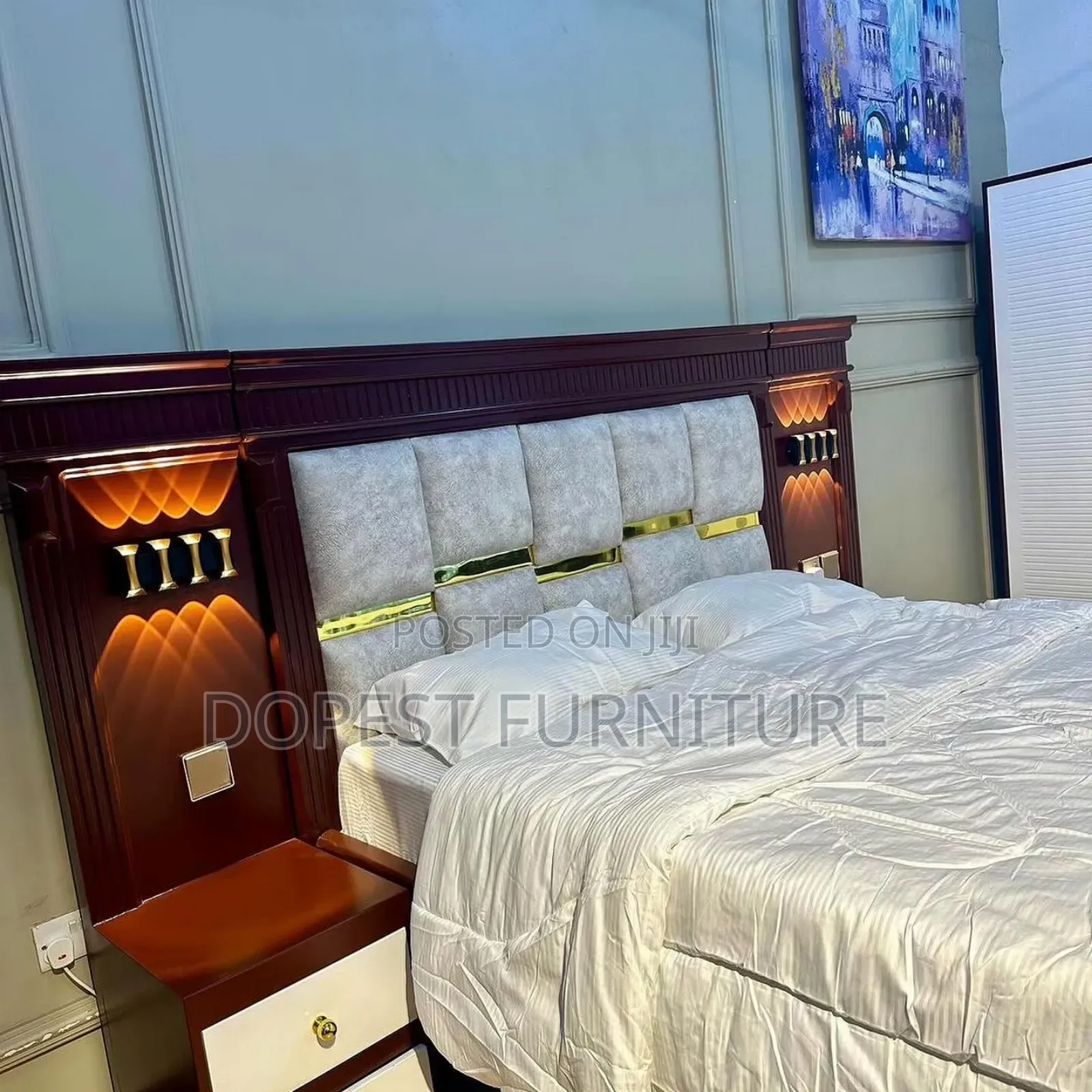 Kitanda Cha Kisasa Cha 2 Bedsides