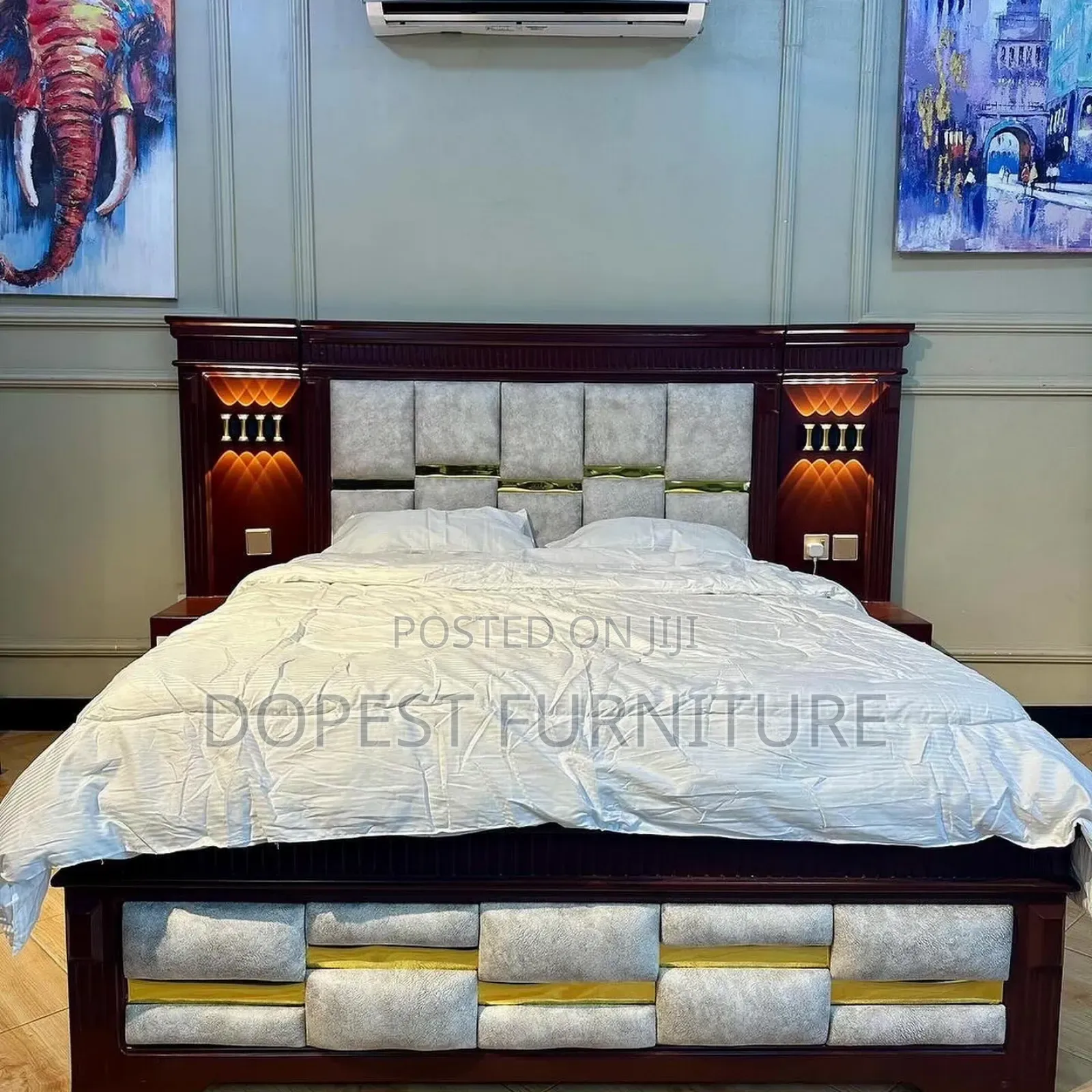Kitanda Cha Kisasa Cha 2 Bedsides
