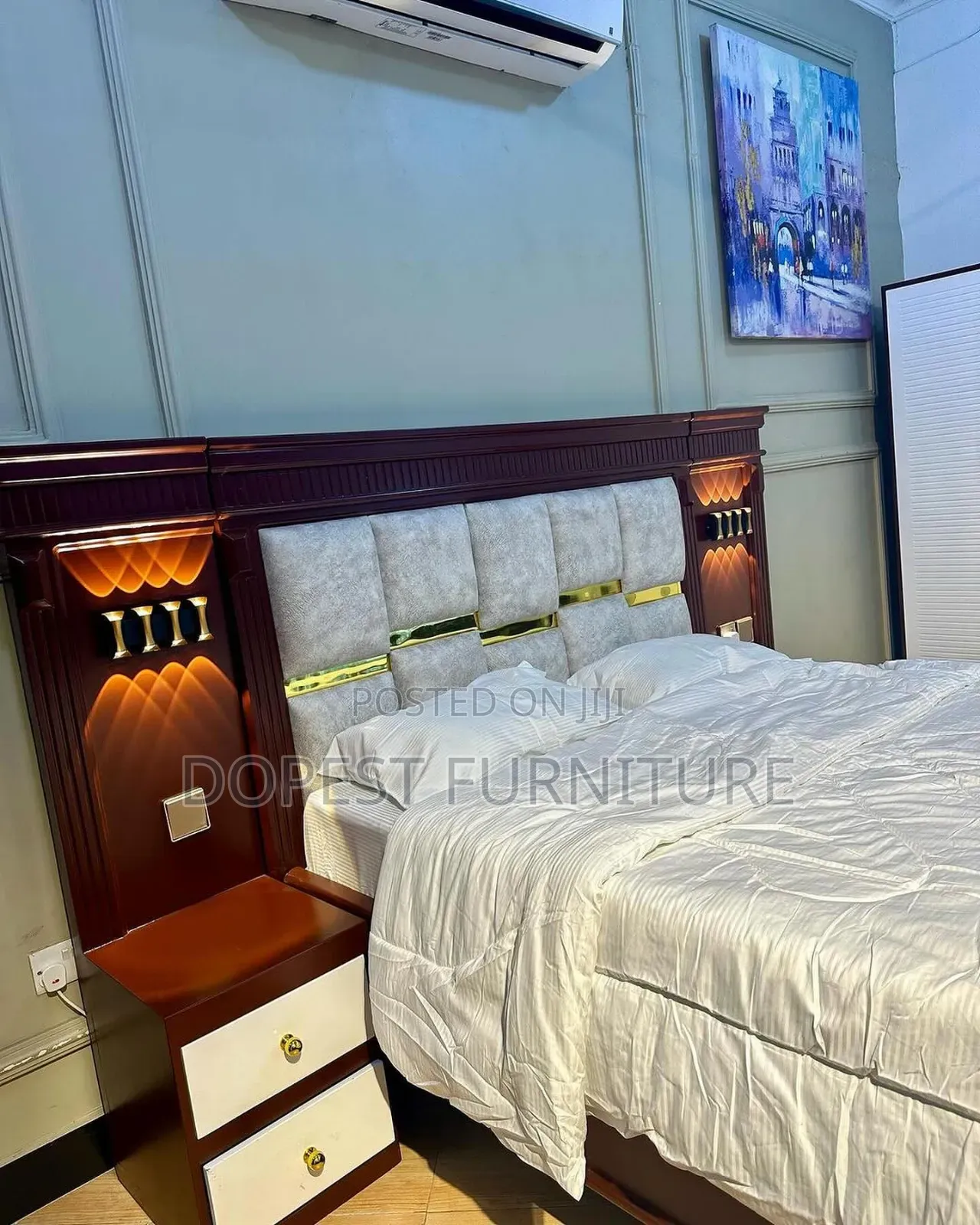 Kitanda Cha Kisasa Cha 2 Bedsides