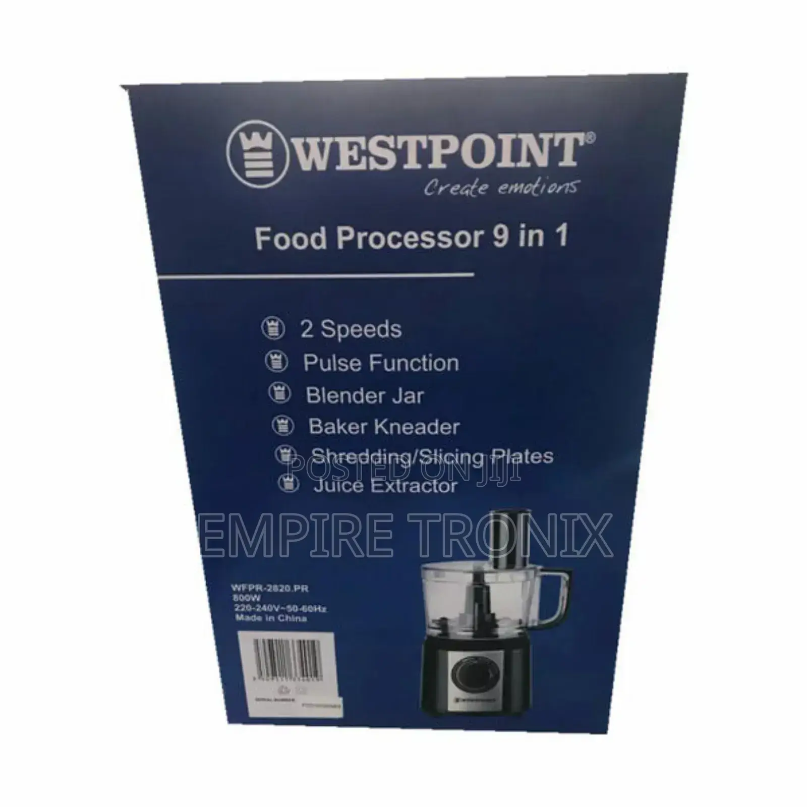 Westpoint Food Processor 9in1 1.5L 800W WFPR-2820.PR