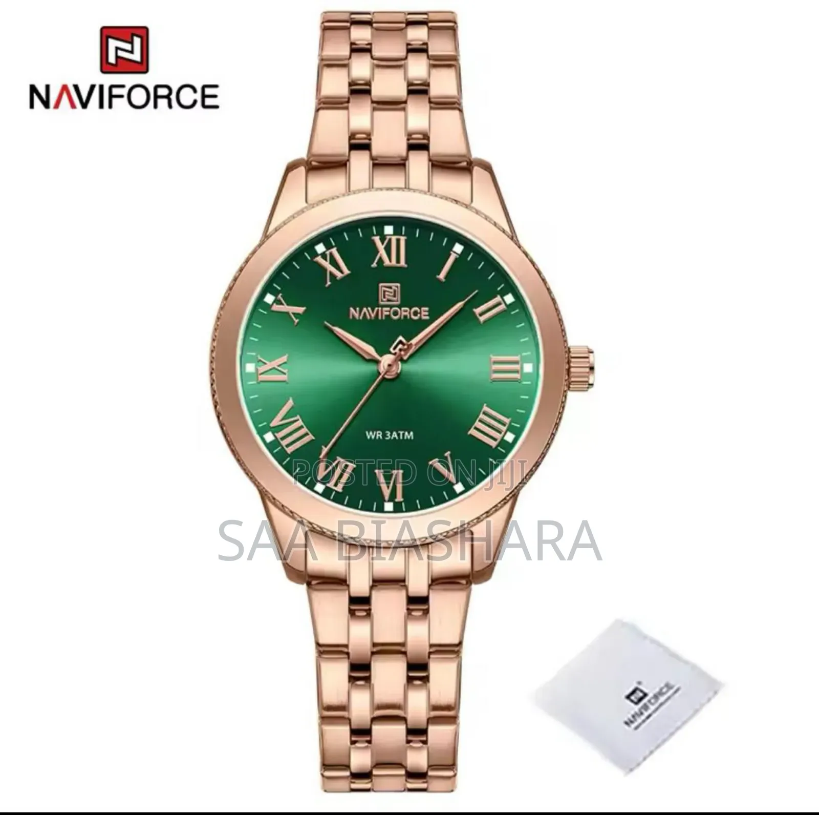 Naviforce Classic for Ladies (Numeric) Gold and Green 3