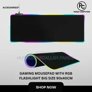 Gaming Mousepad With RGB Flashlight Big Size 90x40cm